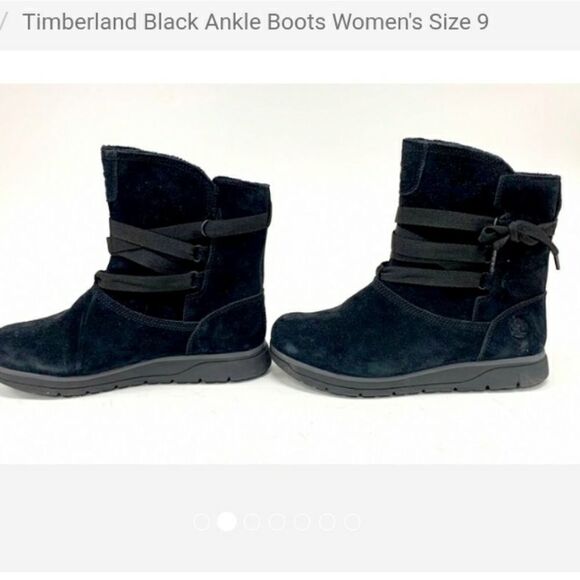 Blue Timberland 'Leighland' Pull-on Boots - 9 - Picture 2 of 11